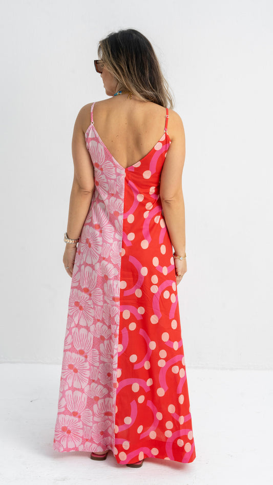 Pocca Double Print Maxi Dress