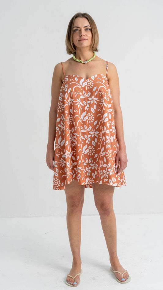 Mocha Breeze Sweetheart Short Dress