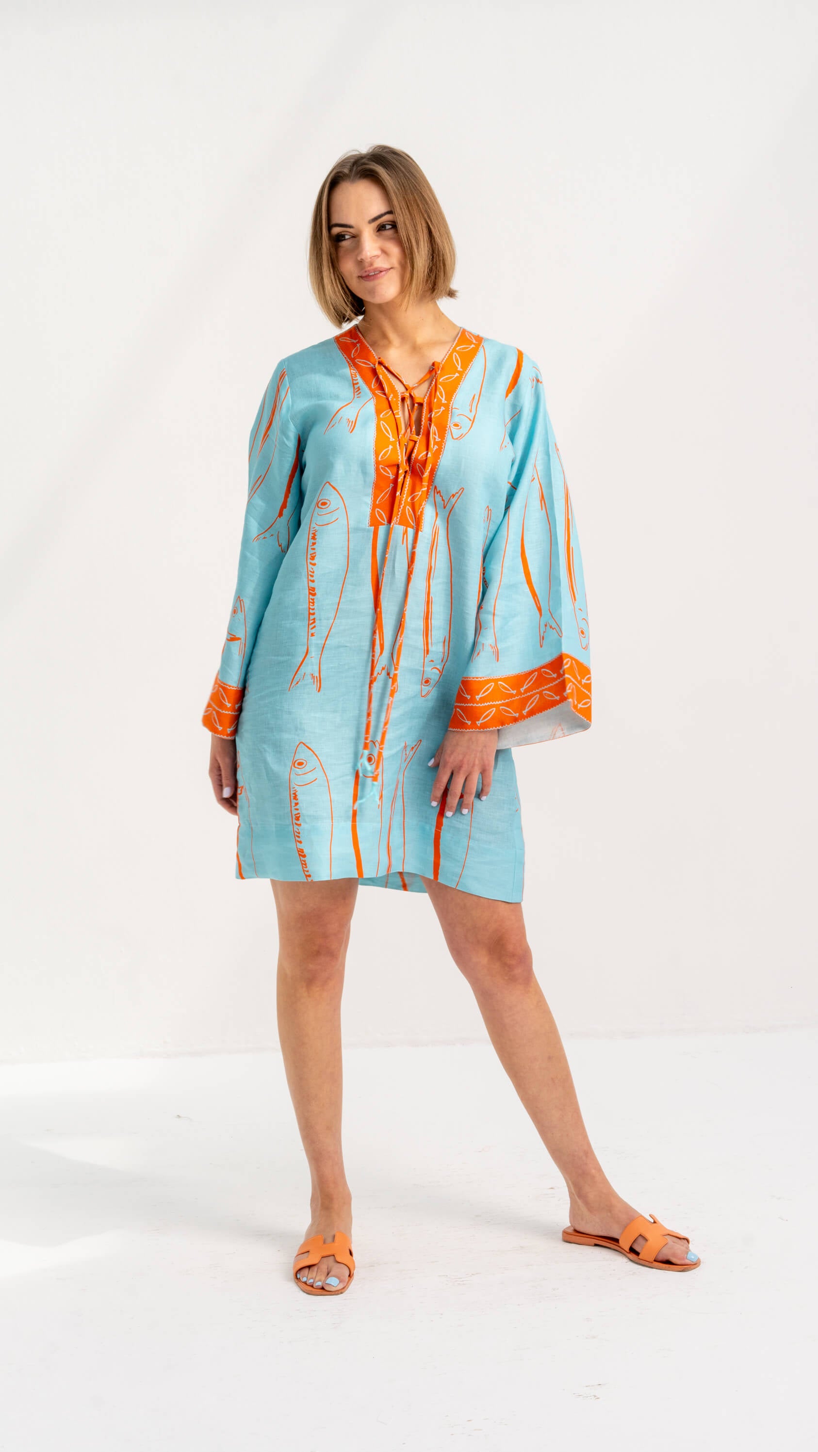 orange sardine dress sardine dress