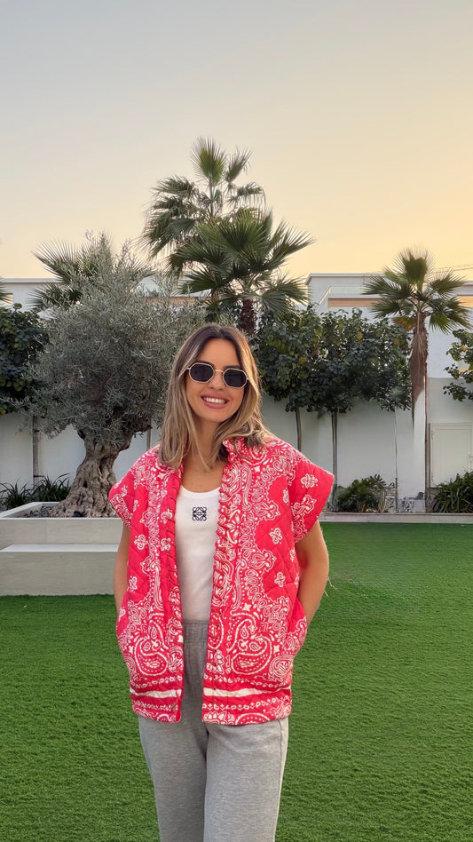 Coral Bandana vest
