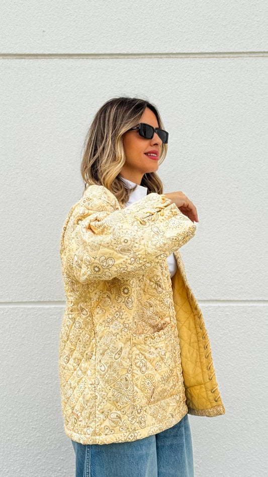 Butter yellow bandana paisley Jacket