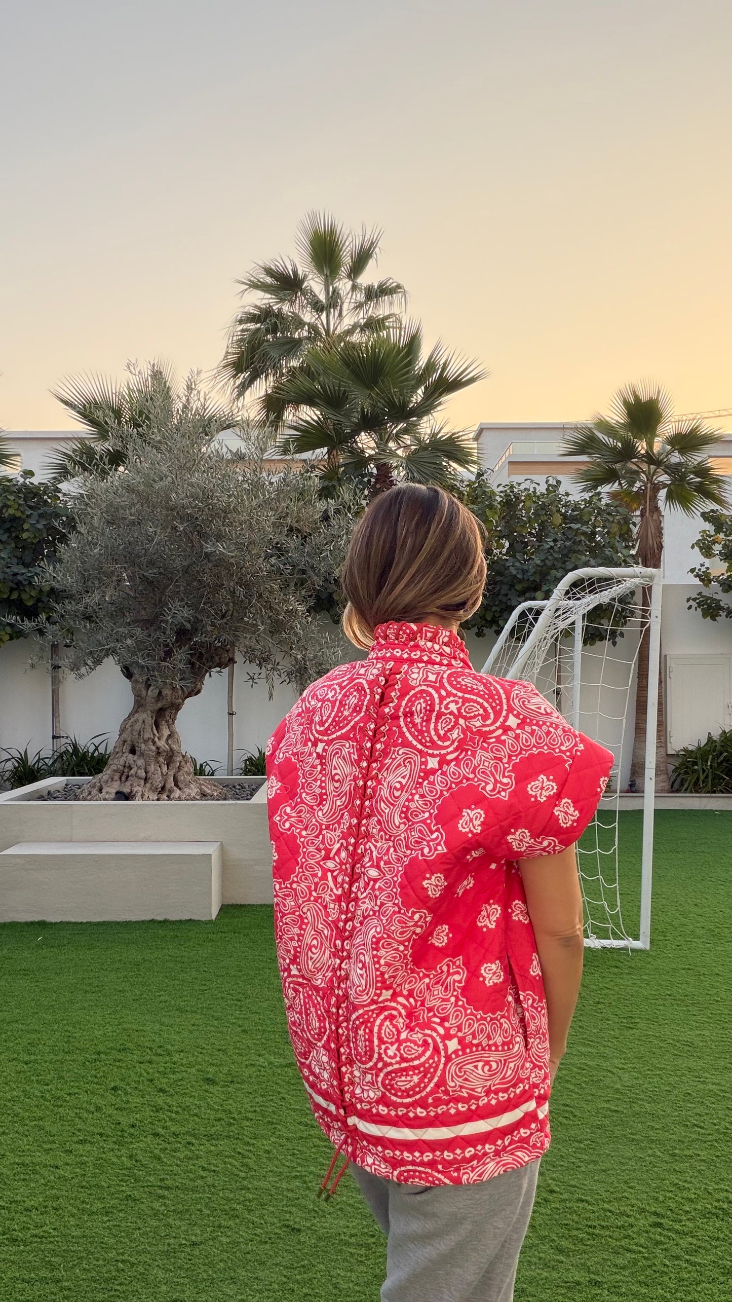 Coral Bandana vest