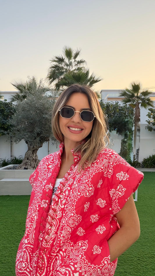 Coral Bandana vest