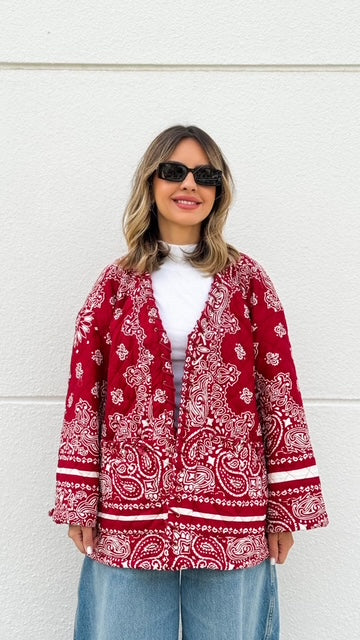 Red Bandana Paisley Jacket