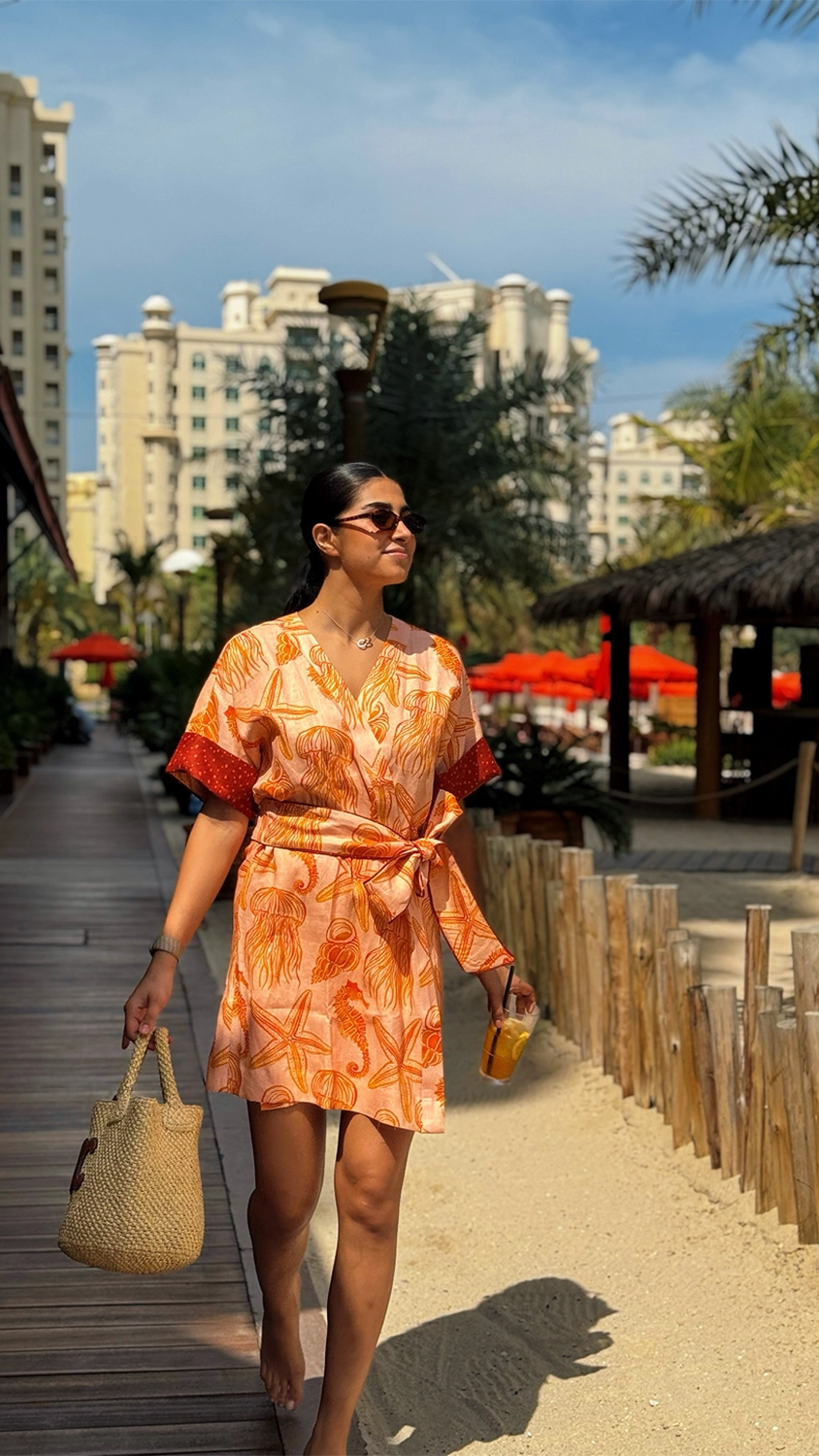 Coral Cove Wrap Dress